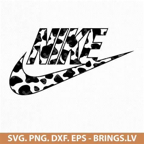 Nike Cow Print SVG Sport Brand SVG PNG DXF EPS Cut Files