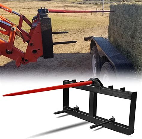 Ebesttech 49 Inch Tractor Hay Spear Attachment 3000lbs