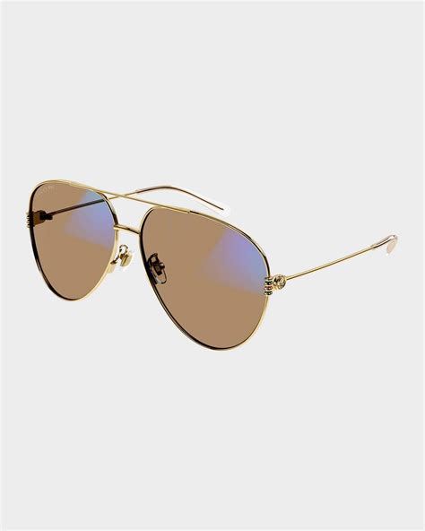 gucci polarized metal aviator sunglasses 001 gold editorialist