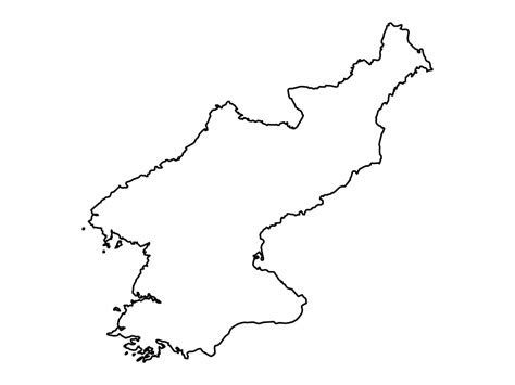 North Korea Outline Map Blank Maps Repo