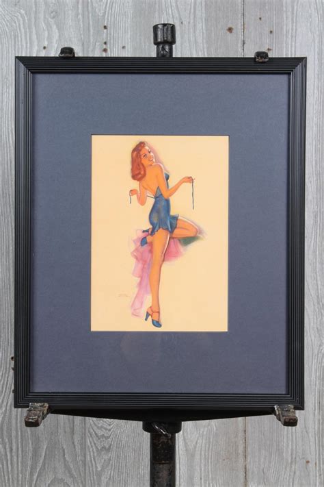 Lot Vintage Pin Up Illustration By Wilton Williams