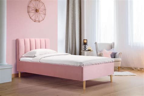 Buy and sell bed frames & bases on trade me. Shangri-La Talia Velvet Bed Frame (Pink, Single) - Matt Blatt