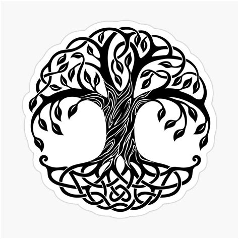 Celtic Art Rune Tree Of Life Sticker By Celticknights Tree Of Life