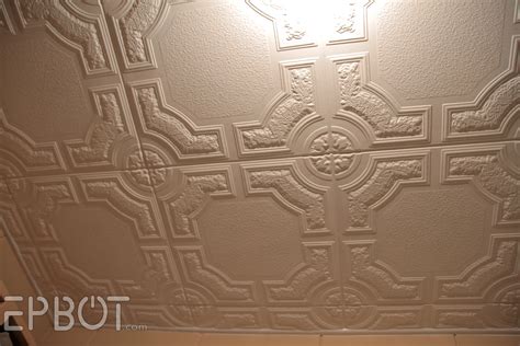 Talissadecor faux tin ceiling tile td10 old black white pack of 10 2'x2' tiles (~ 40 sq.ft). EPBOT: DIY Faux Tin Tile Ceiling