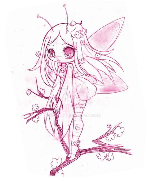 Cherry Blossom Fairy Commish Wip By Yampuff On Deviantart