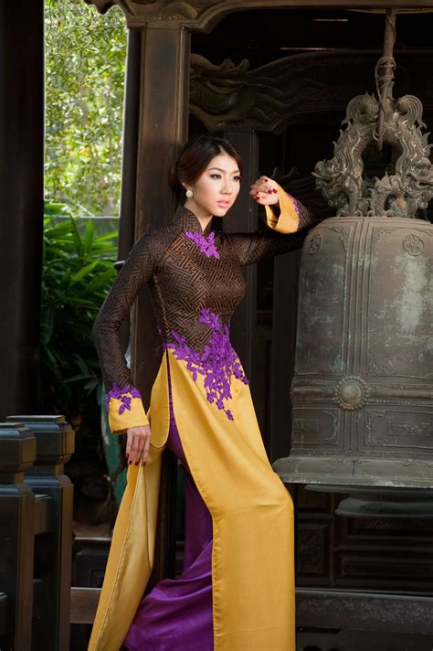 Ao Dai Lotus Ao Dai Hoa Sen Ao Dai Womens Dresses Vietnamese Long