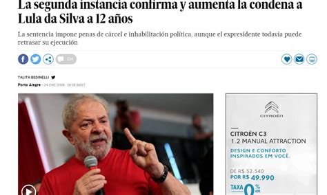 Condenação De Lula Pelo Trf 4 é Destaque Na Imprensa Internacional