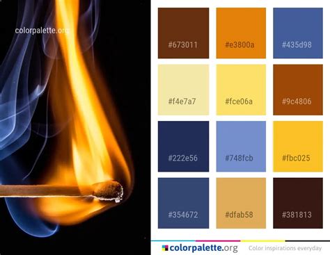 Flame Match Smoke Color Palette