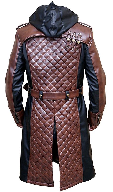 Jacob Frye Assassins Creed Syndicate Brown And Black Leather Trench