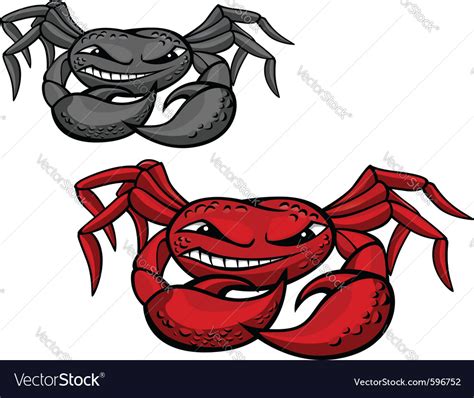 Angry Crab Royalty Free Vector Image Vectorstock