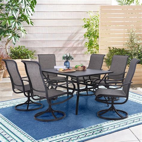 Buy Mf Studio 7 Pieces Outdoor Patio Dining Sets 6 Pieces Patio Swivel