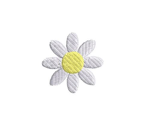Daisy Embroidery Design Mini Flower Head Small Machine Etsy