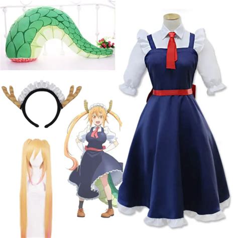 Miss Kobayashis Dragon Maid Tohru Fancy Dress Cosplay Full Set Costume