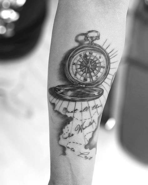 Share 76 Realism Compass Tattoo Incdgdbentre