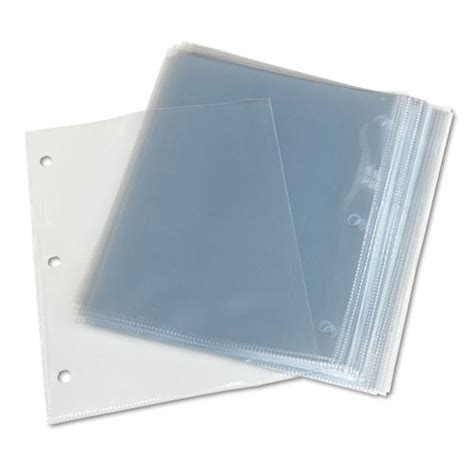 Top Load Poly 3 Hole Punched Sheet Protectors 50 Ultimate Office