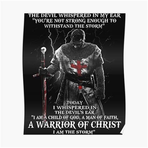 A Warrior Of Christ Poster By Wriunimso Redbubble