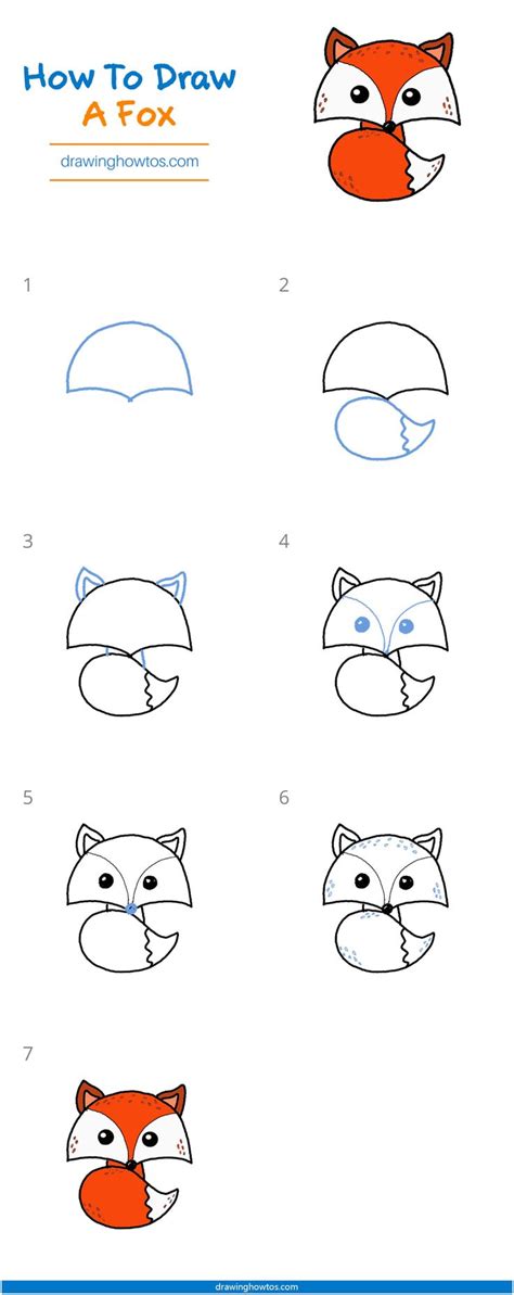 fox drawing step by step at drawing tutorials