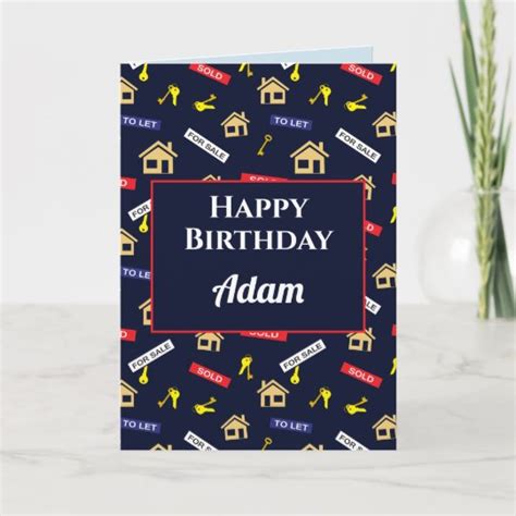 Happy Birthday Realtor Estate Agent Realty Fun Card