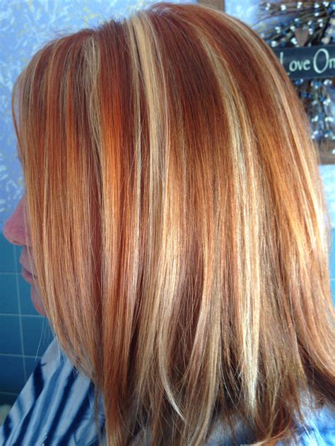 Copper And Blonde Foils Copper Blonde Hair Color Copper Blonde Hair