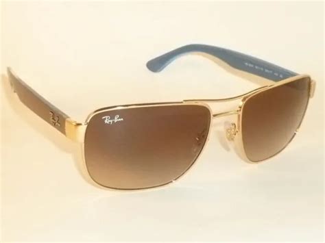 New Ray Ban Sunglasses Gold Frame Rb 3530 001 13 Gradient Brown Lenses 128 95 Picclick