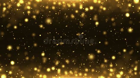 Particles Gold Glitter Awards Dust Abstract Background Loop Stock