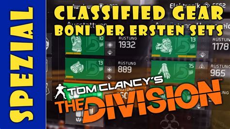 Pts Update Boni Der Erst Classified Gear Sets The Division Lathan German Deutsch