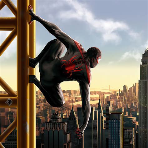 2932x2932 Miles Morales Spider Man Into The Spider Verse Ipad Pro