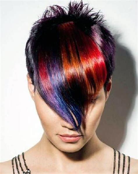 Female short black pixie haircut. Edgy Highlights Hairstyles Sample - Inofashionstyle.com