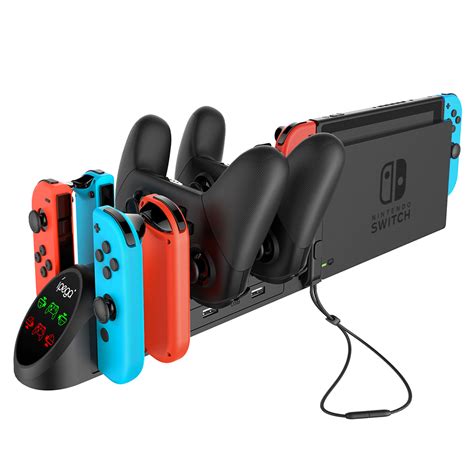 Charger Station for Nintendo Switch Controllers, 6 in 1 Desktop ...