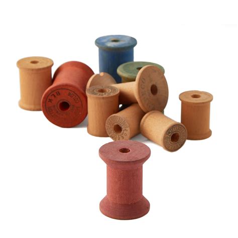 Assorted Wooden Thread Spools True Vintage Wooden Spools Wood