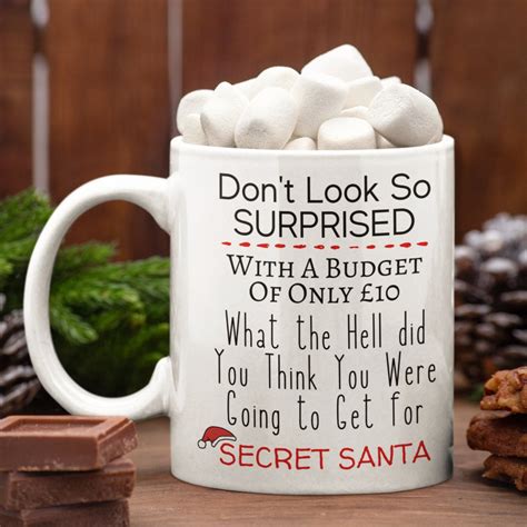 Secret Santa Mug T With A Budget Of Only Funny Christmas T