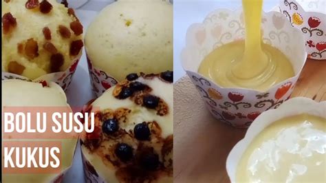 The term bolu kukus however, usually refer to a type of kue mangkuk that mainly only uses wheat flour (without any rice flour and tapioca) with sugar, eggs, milk, soda, and also using common vanilla, chocolate. Bolu susu kukus 1 telur || no mixer || empuk || lembut ...