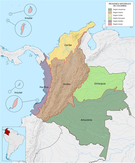Geografía De Colombia Wikipedia La Enciclopedia Libre Mapa De