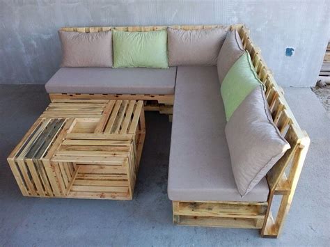 We have discover this diy pallet l shape sofa, a chic example or achievement made through creative recycling of pallets! Wooden Pallet L-Shape Sofa Set