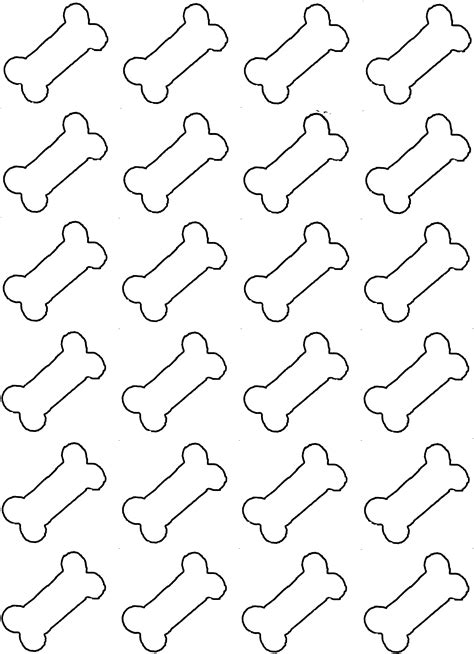 Dog Bone Template Printable Sketch Coloring Page