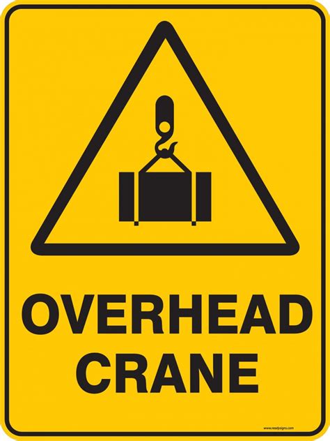 Rooftop Crane Danger Overhead Crane Sign