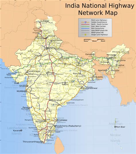 Road Map Of India Roads Tolls And Highways Of India