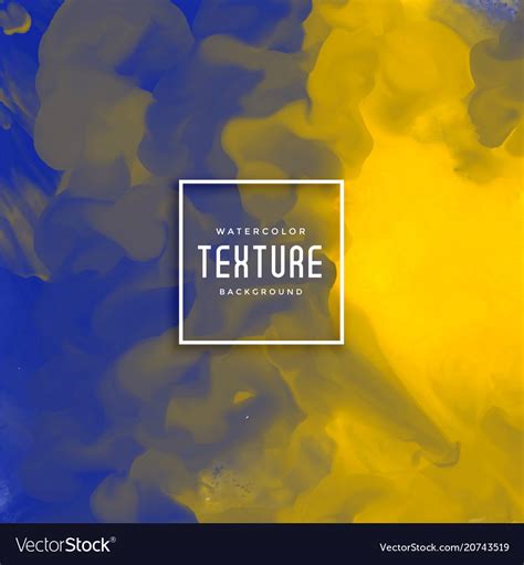 Blue And Yellow Abstract Watercolor Background Vector Image
