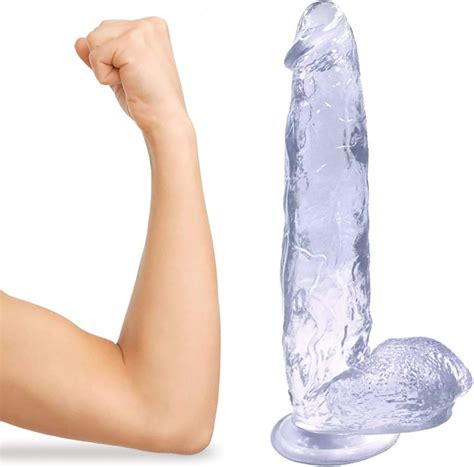 30 Cm X 6 Cm Realistic Dildo With Strong Suction Cup Replica Of Real Glans And Plump Testicles