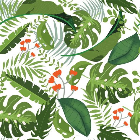 Greenery leaves seamless pattern 691436 Vector Art at Vecteezy