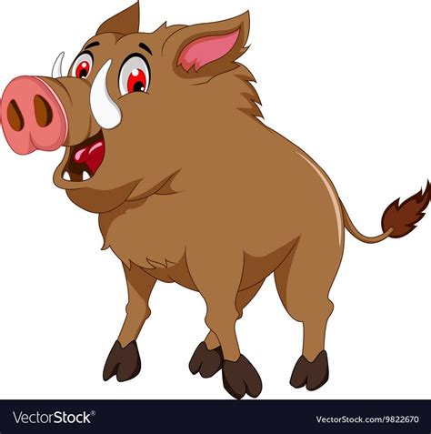 Wild Boar Cartoon For You Design Vector Image On Vectorstock Mouse