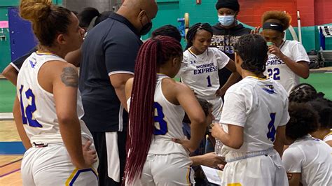 monroe express women s basketball upsets no 8 uconn avery point on the road earns the program