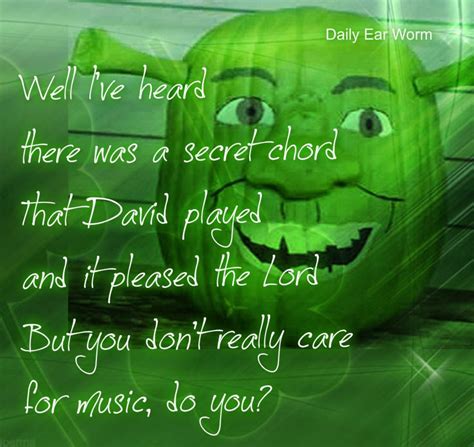 Hallelujah Shrek Music Lyrics Humor Lyrics