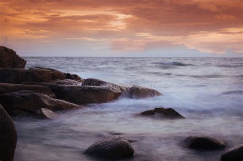 Thai Ocean Scene After Sunset Stock Image Image Of Calmness Ocean