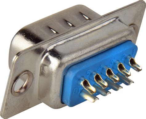 9 Pin D Sub Connector Insert With Rear Solder Points Male