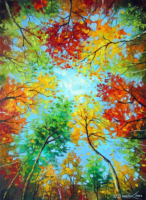 Autumn Forest Painting By Olha Darchuk Fine Art America