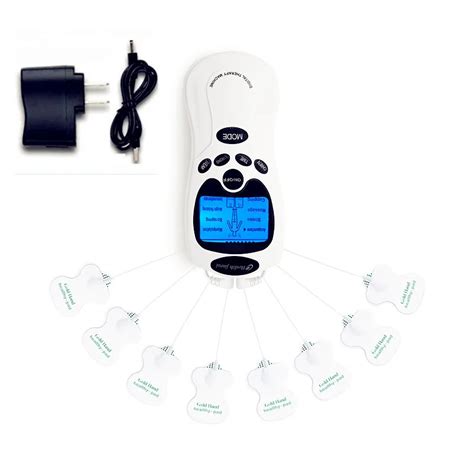 Dual Output 8 Electrodes Electric Tens Unit Body Therapy Massager Machine Electronic Pulse