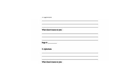 "Tuesdays with Morrie" Aphorisms Worksheet by Brittany's Bargains