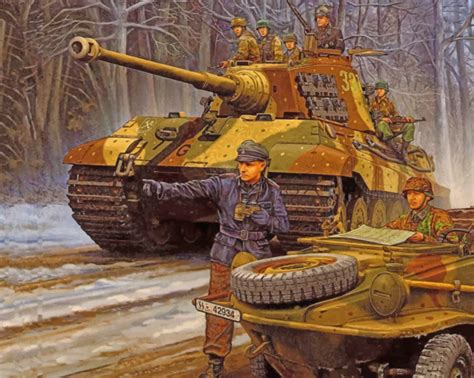 WW2 German Tiger Tank Paint By Numbers Paint By Numbers