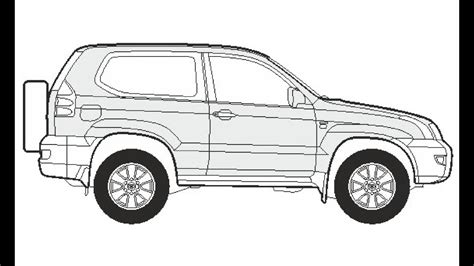 How To Draw A Toyota Land Cruiser C Как нарисовать